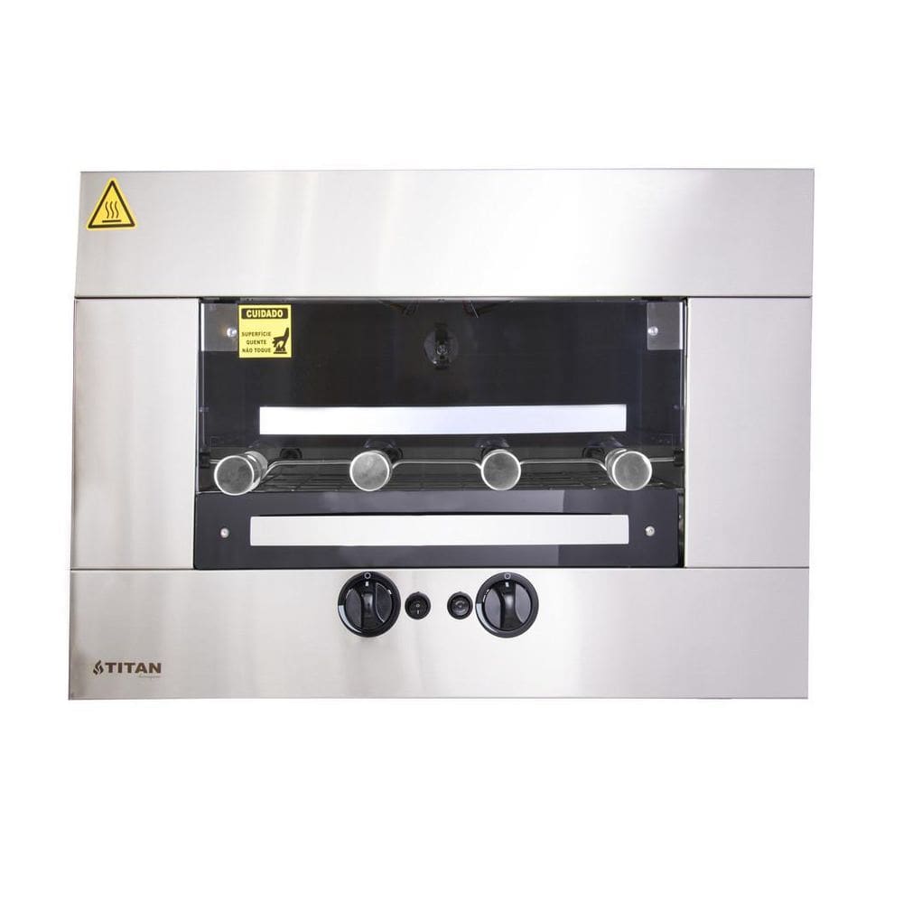 Assador A Gás De Embutir 4 Espetos Titan Gás Natural 127V