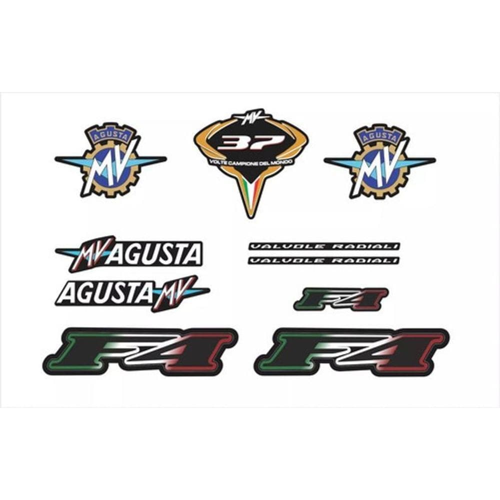 Kit Adesivos Compatível Mv Agusta F4 2014 Moto Preta Ag012