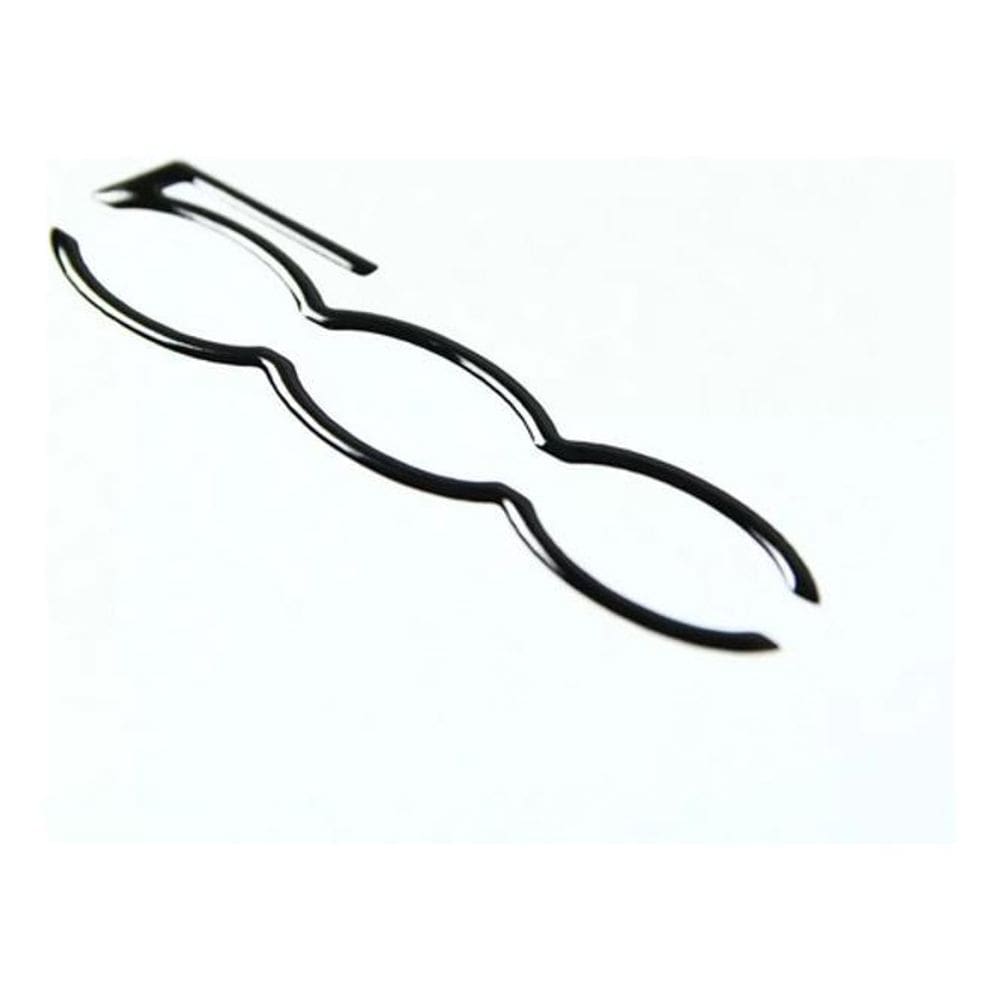 Emblema Adesivo Resinado Fiat 500 Cinquecento Preto Rs01