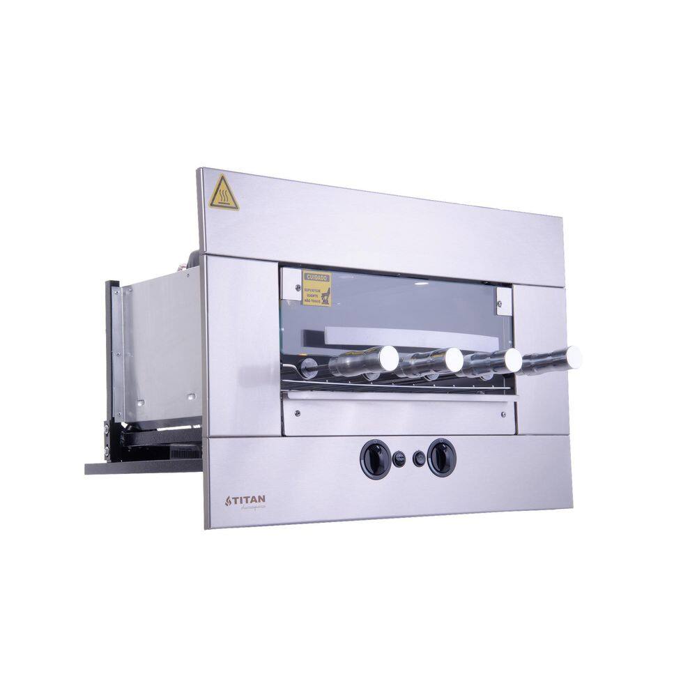 Churrasqueira A Gás 4 Espetos Titan Gn 220V + Venezianas