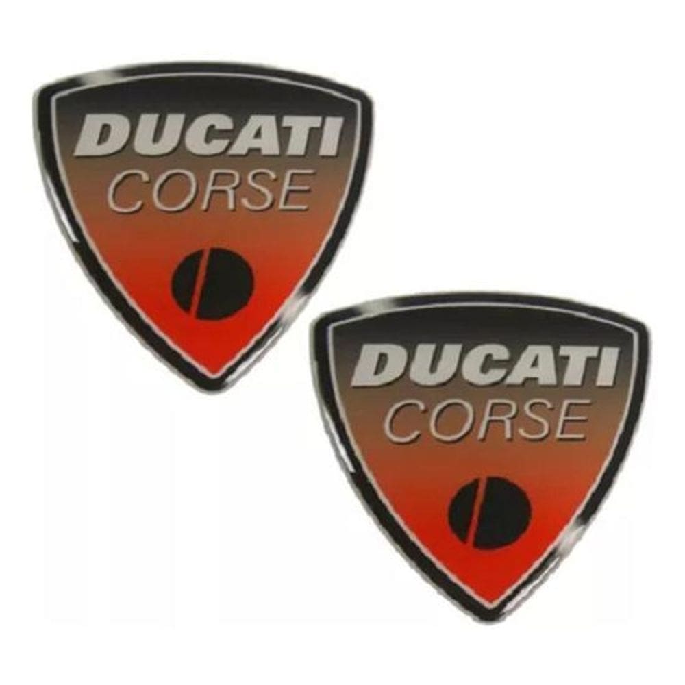 Emblema Adesivo Resinado Compativel Ducati Corse 2,5X2,5 Rs8