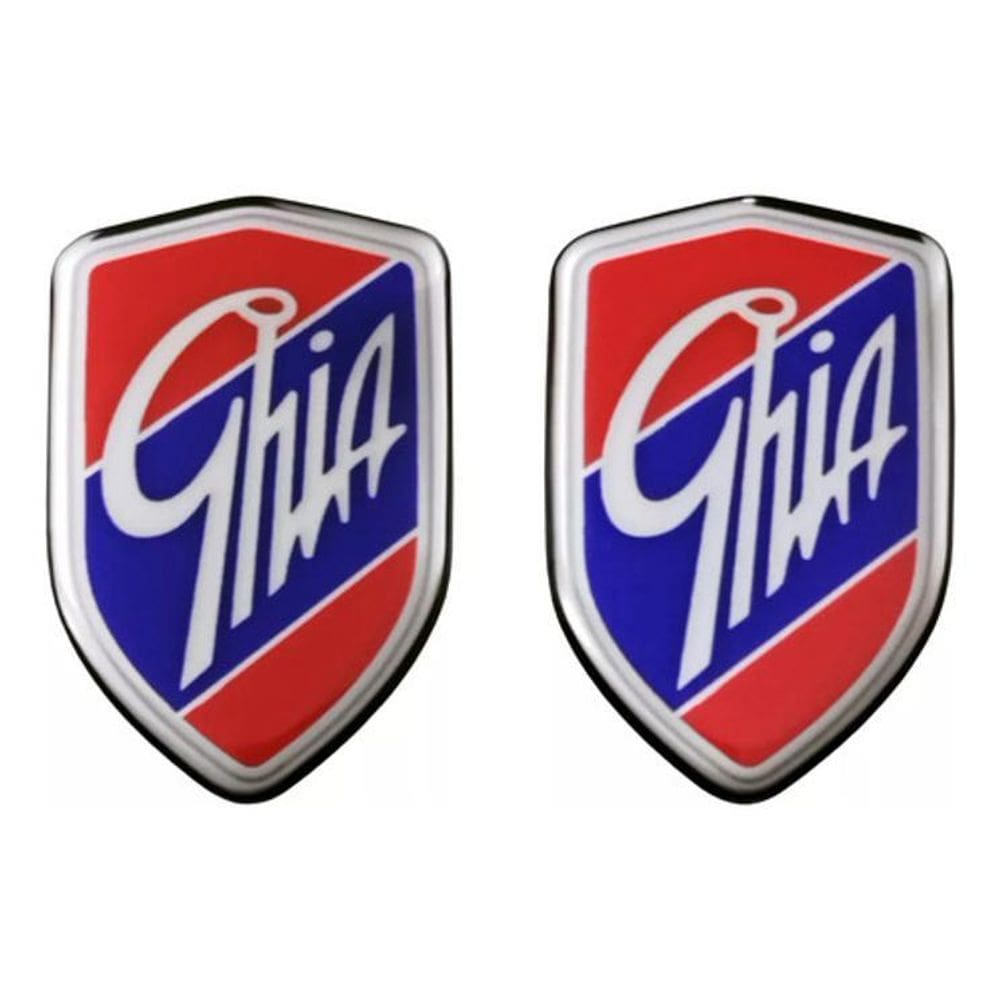 Kit Adesivo Emblema Coluna Novo Ford Ghia Resinado Relevo