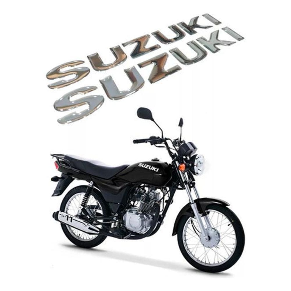 Adesivo Emblema Tanque Compatível Suzuki Cromado Resin. Re27