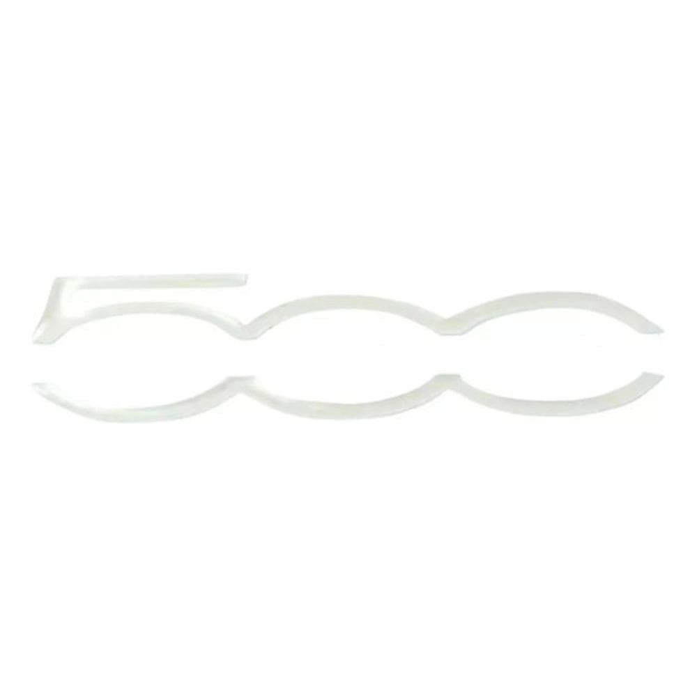 Emblema Adesivo Resinado Fiat 500 Cinquecento Branco Rs02 Fk