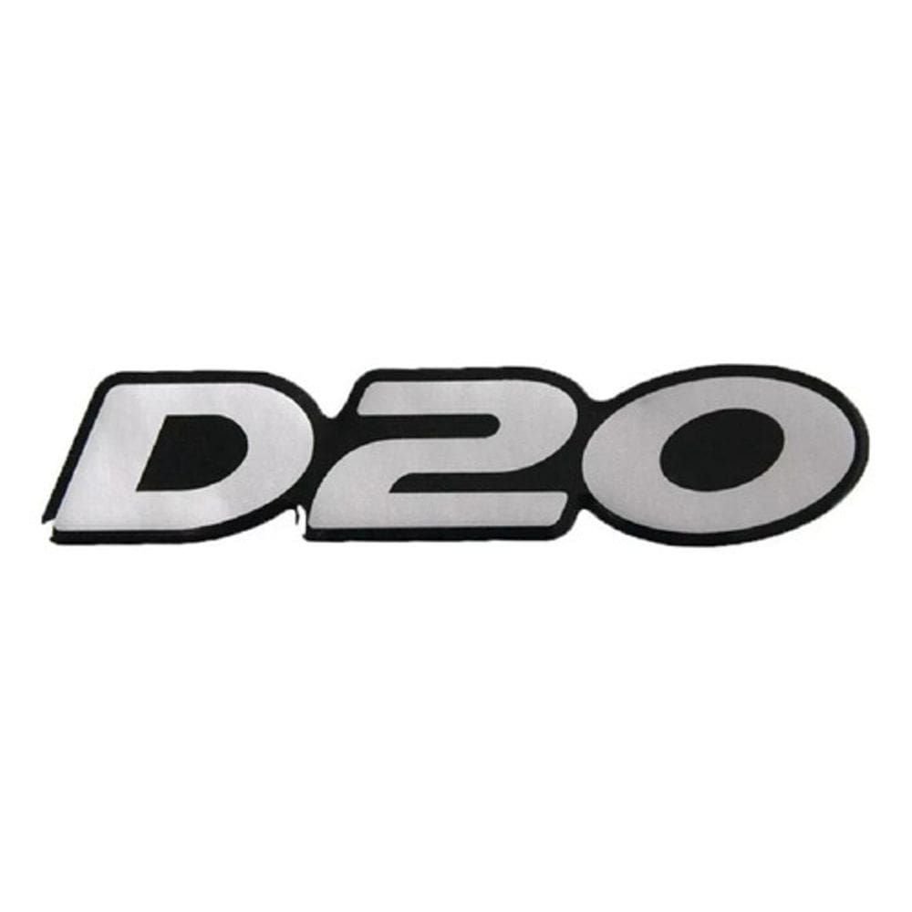 Adesivo Emblema Chevrolet D20 D 20 Resinado Prata D20R01