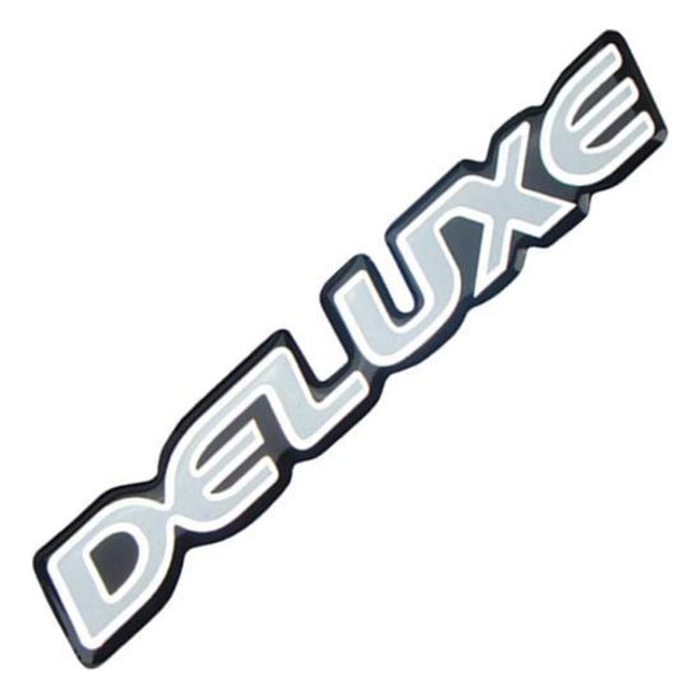 Emblema Adesivo Deluxe Blazer S10 Prata Resinado Bar019