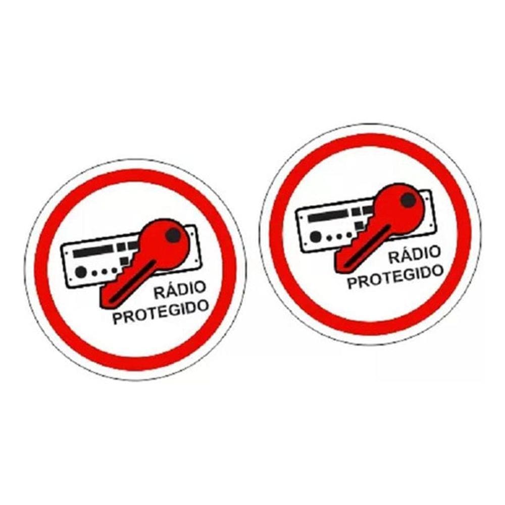 Adesivo Radio Protegido Vidro Volkswagen Gol Parati Fk
