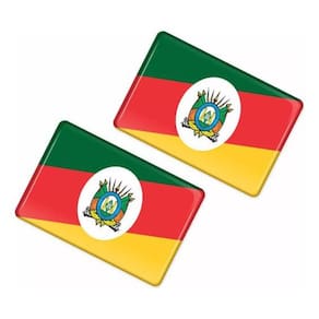 Par Adesivos Bandeira Carro Rio Grande Do Sul Resinado Bd53