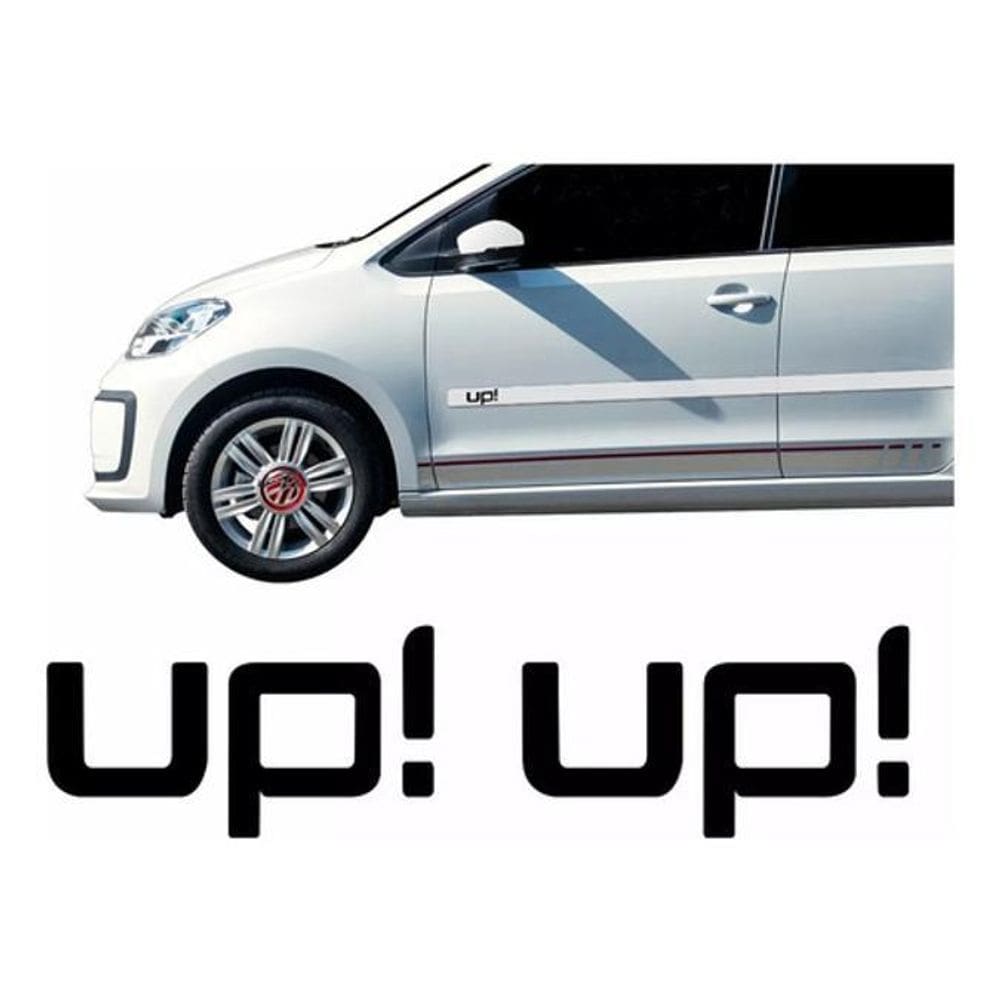 Par Escrita Friso Adesivo Lateral Volkswagen Up Ad057