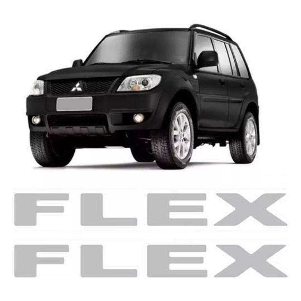 Par Adesivos Flex Capo Mitsubishi Pajero Tr4 Cinza Tr4006 Fk
