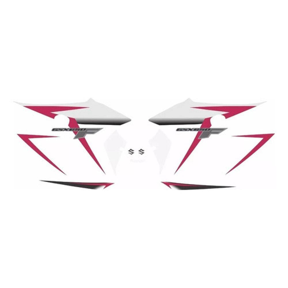 Kit Adesivos Emblemas Suzuki Gsx 650F 2012 Moto Branca Preta