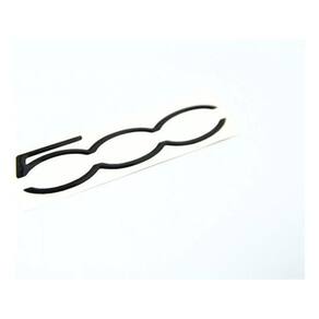 Emblema Adesivo Resinado Fiat 500 Cinquecento Preto Rs01 Fgc