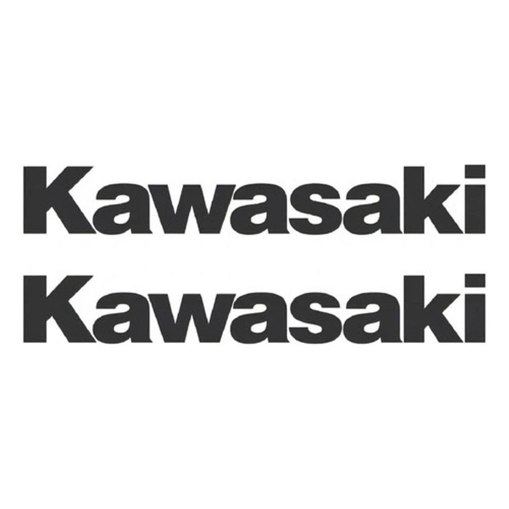 Par Adesivo Emblema Compatível Com Kawasaki Tanque- Preto 06