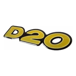 Adesivo Emblema Chevrolet D20 Resinado Dourado D20R02