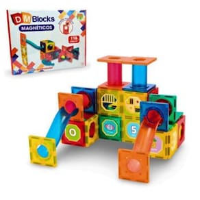 DM Blocks 118 Pecas DM Toys Blocos de Montar Magneticos Jogo de Encaixe Brinquedo Recreativo