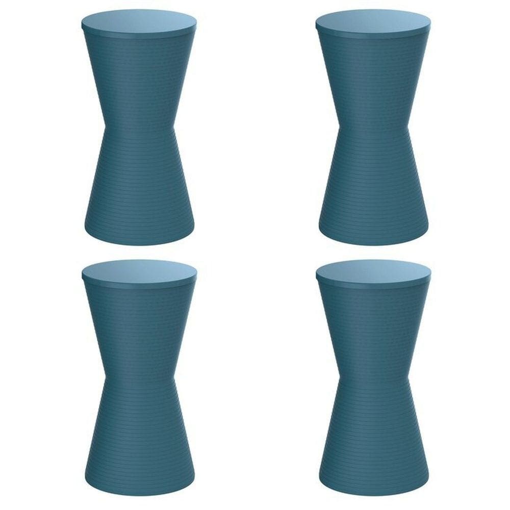 Conjunto com 4 Banquetas Dub Lazuli