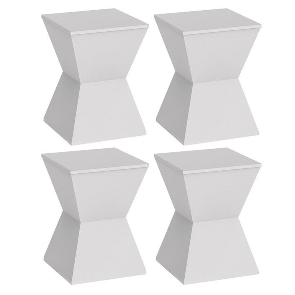 Conjunto com 4 Banquetas Nitro Branco