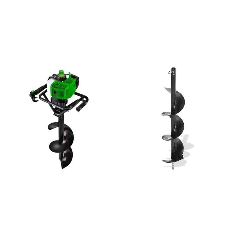 Perfurador de Solo À Gasolina Mps-52 V3 com Broca 8cmx80cm Menegotti Verde/Preto