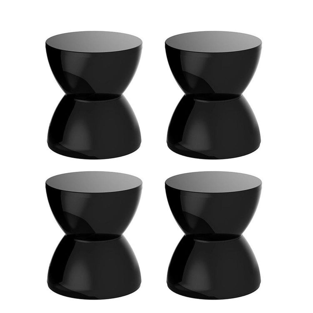 Conjunto com 4 Banquetas Hydro Preto