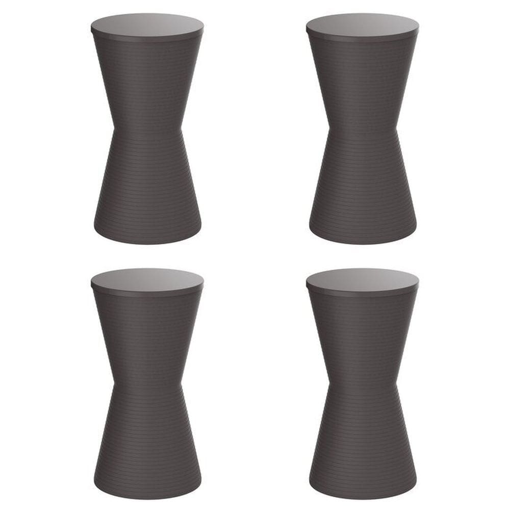 Conjunto com 4 Banquetas Dub Cinza Mushroom