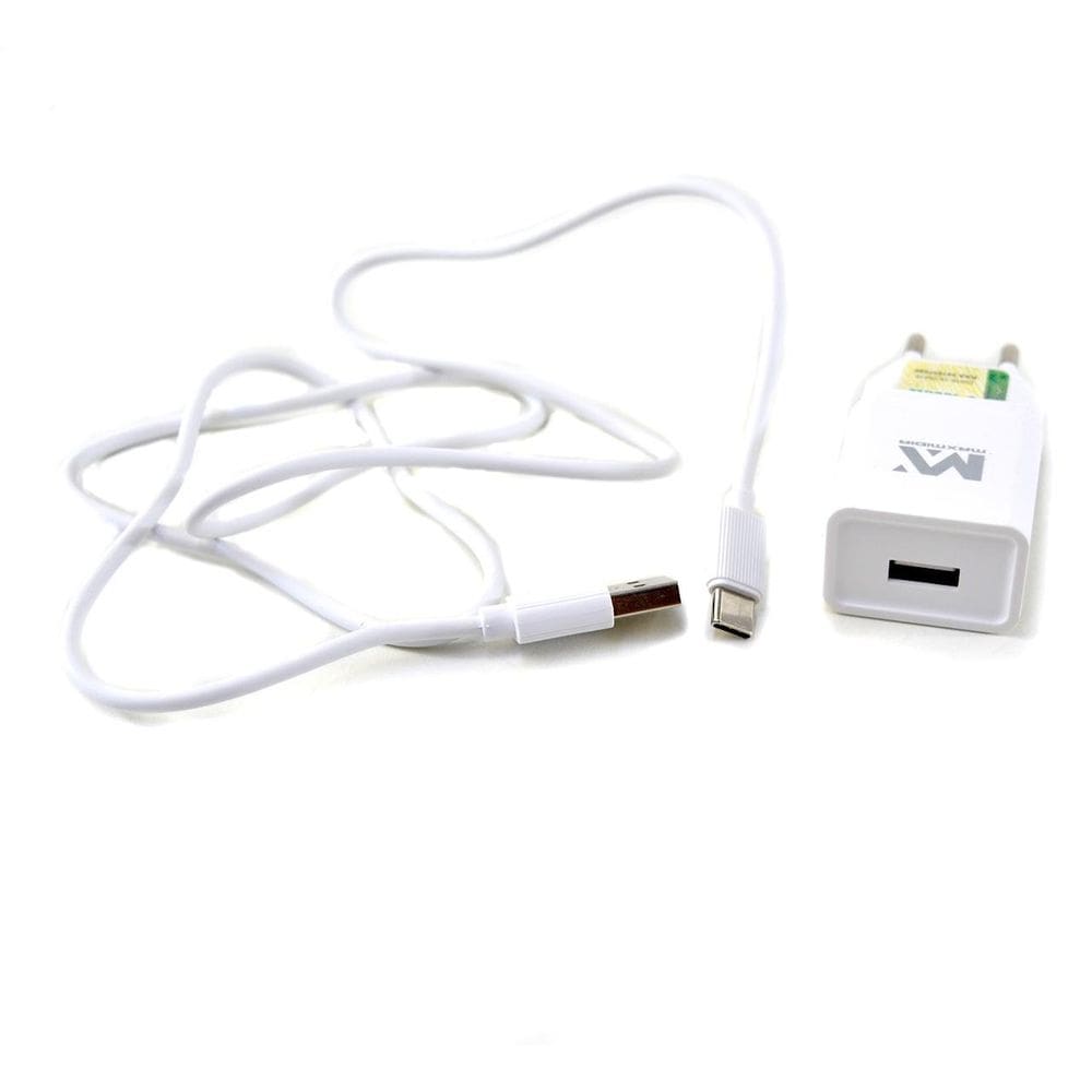 Carregador Tipo-c USB 2.4A 1m Branco - Tudo em Caixa