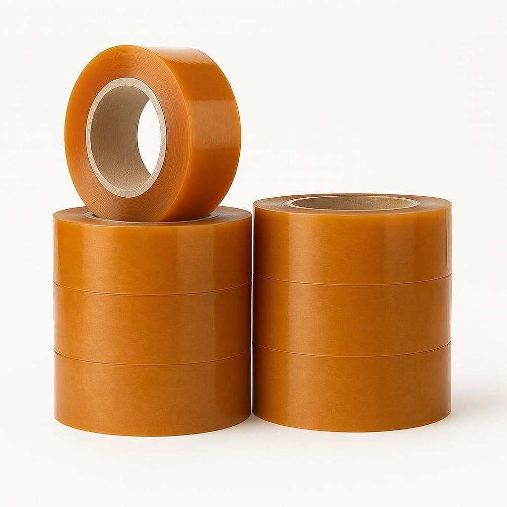 Kit 7 Fitas Adesiva Larga Durex Laranja 250M Embalagem