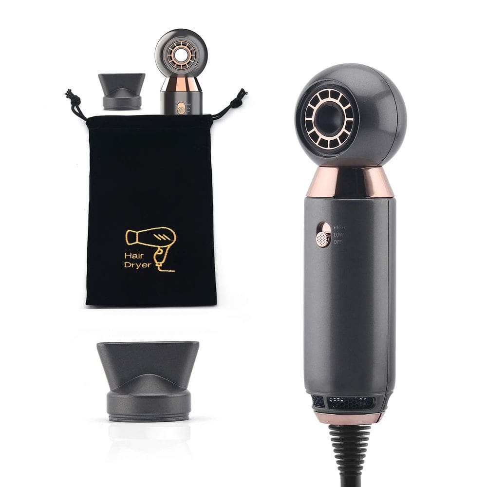 Secador de cabelo Orlif Professional 800W cinza leve e compacto