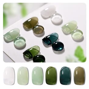 Conjunto de esmaltes GAOY Jelly Green Gel 6 cores 6,5 mL UV Light