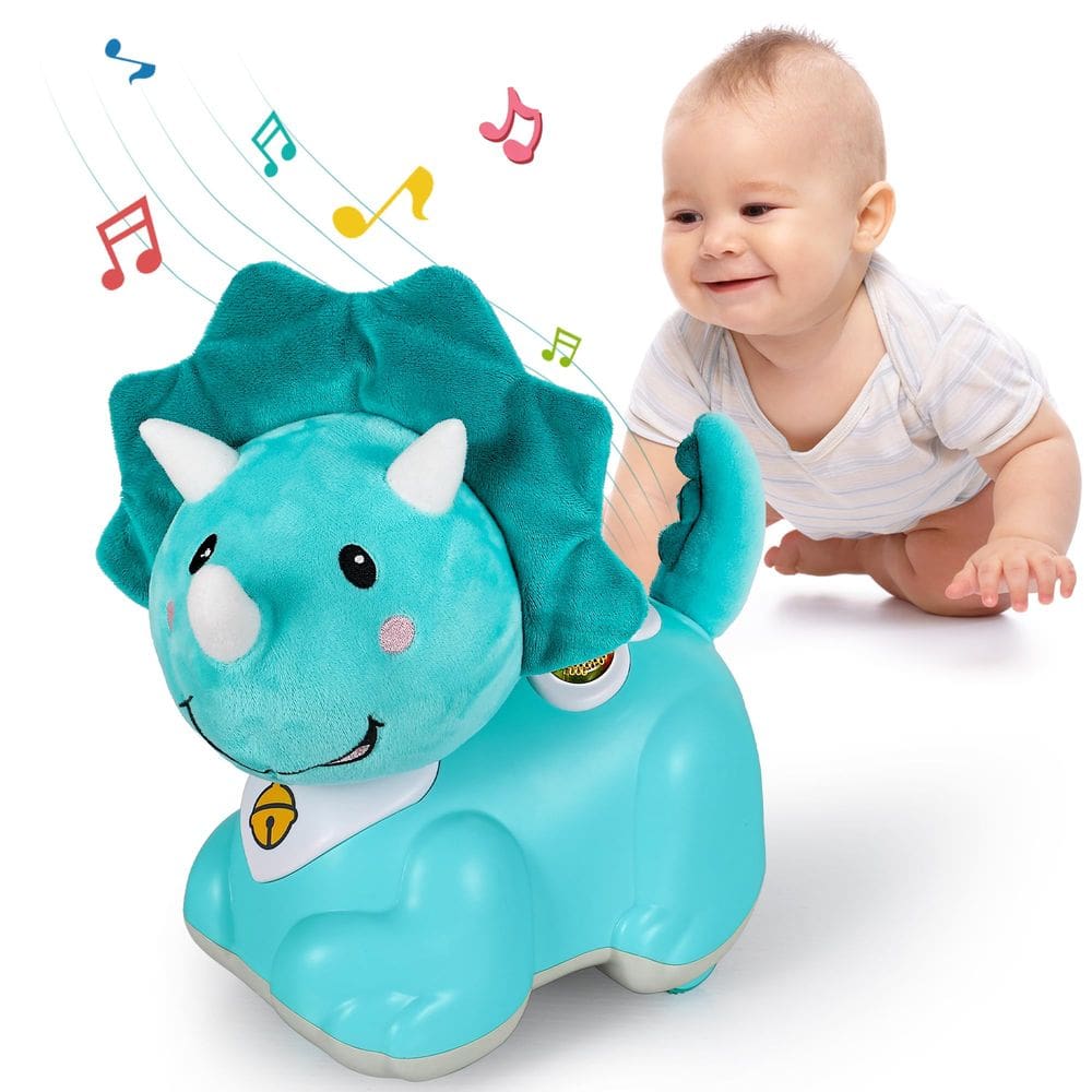 Brinquedo musical iPlay iLearn Dinosaur Baby para 0-2 anos com luz