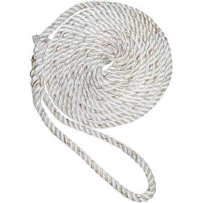 Cordas Dock Line New England 3/4 Premium de 3 fios 7,6 m brancas