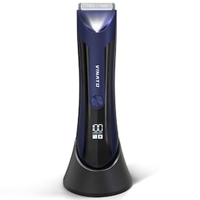 Aparador de pelos corporais VINATO Electric Groin para homens à prova d`água