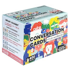 Conversation Cards Prompta 400 para colegas de trabalho: jogo de formação de equipe
