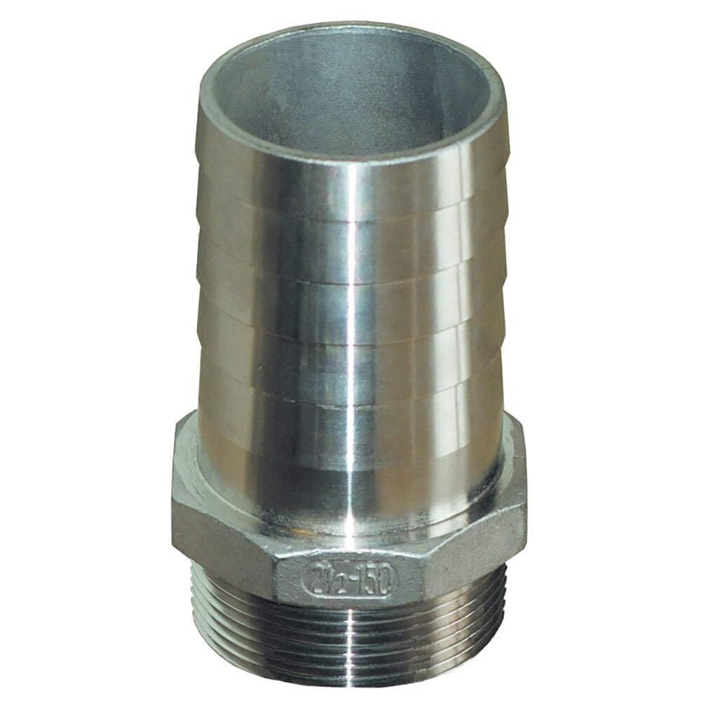 Conexão reta de tubo a mangueira GROCO 1-1/4 NPT x 1-1/4 ID