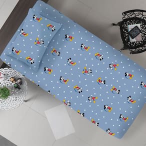 Jogo de Cama Solteiro Mickey Disney Malha 70% Algodão 30% Poliéster
