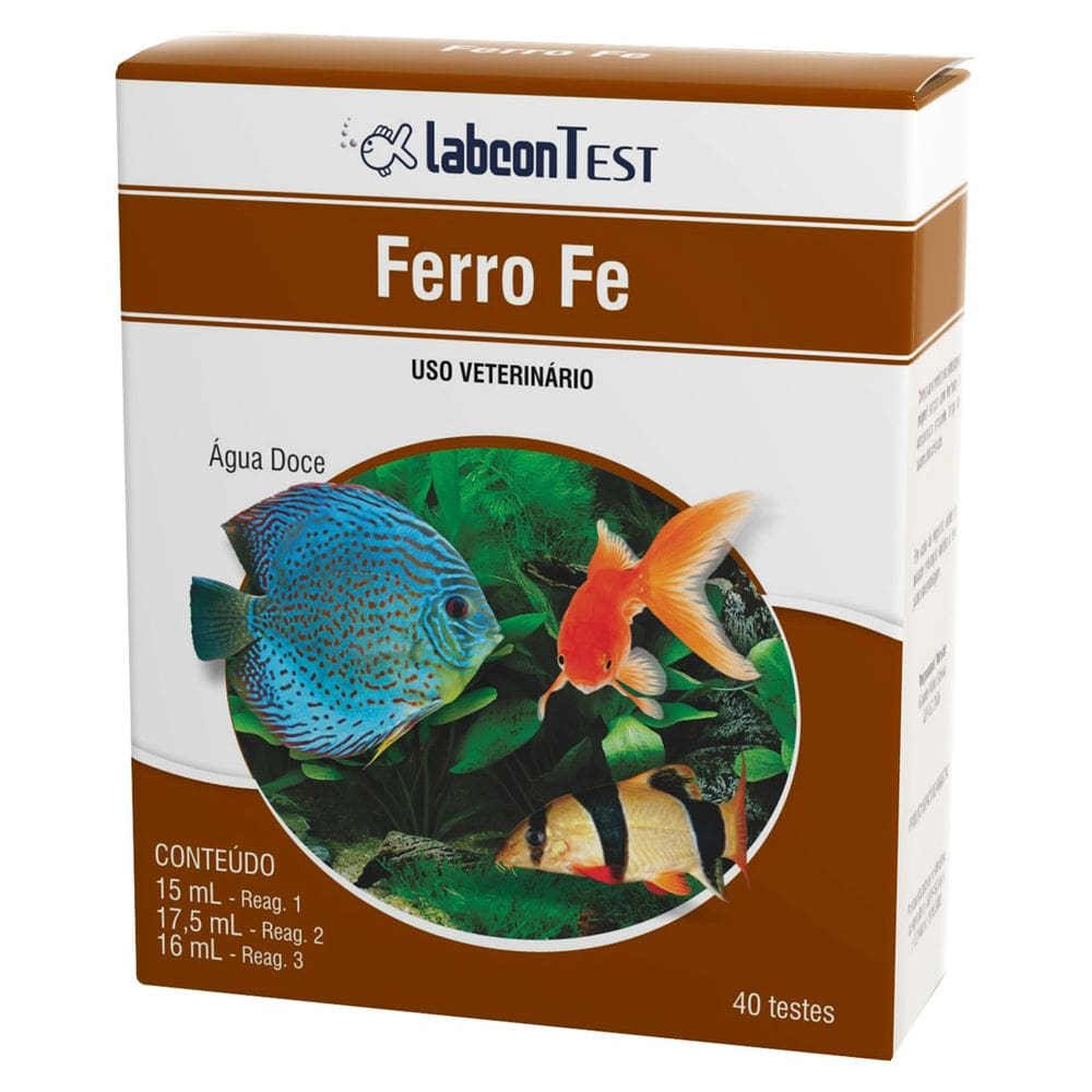 Teste de Ferro para Aquários de Água Doce Alcon 40 testes