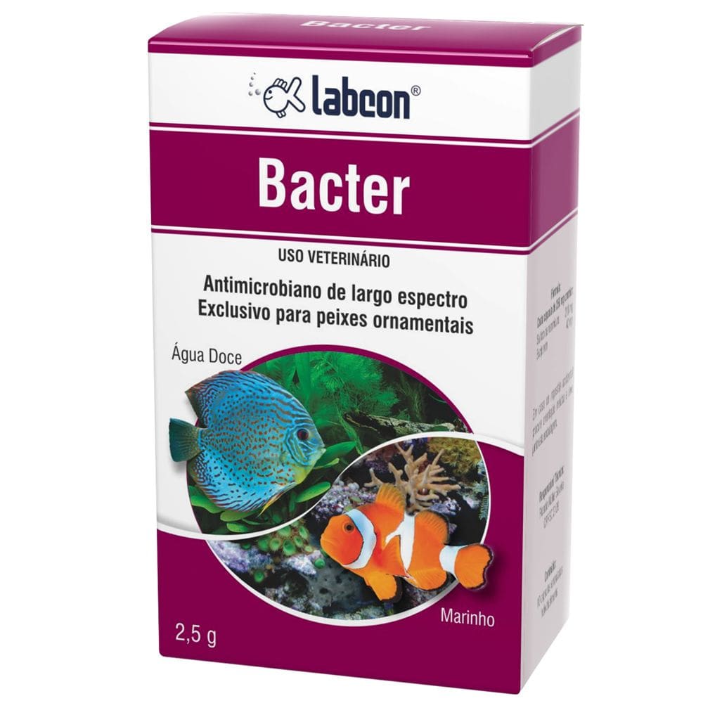 Bacter Labcon Bactericida para aquário Tratamento de bactérias para peixes ornamentais