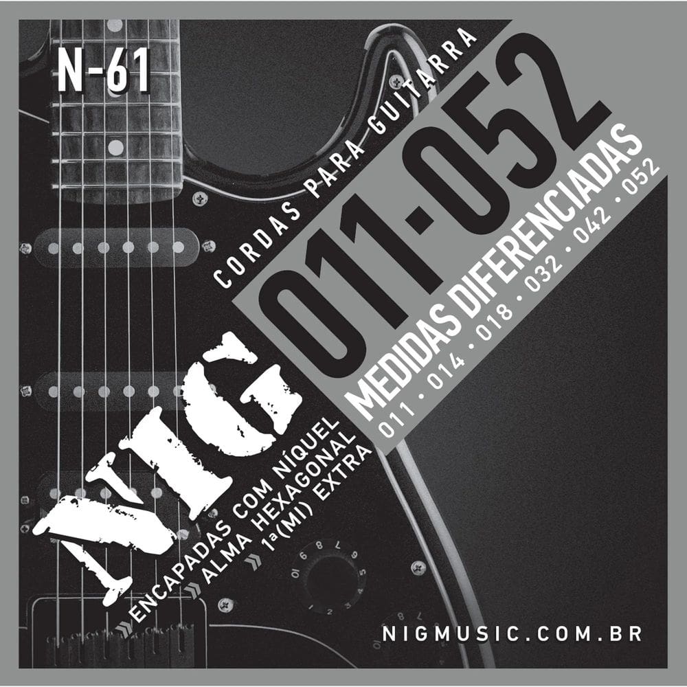 Encordoamento Guitarra Nig .011 N61 Níquel Alma Hexagonal
