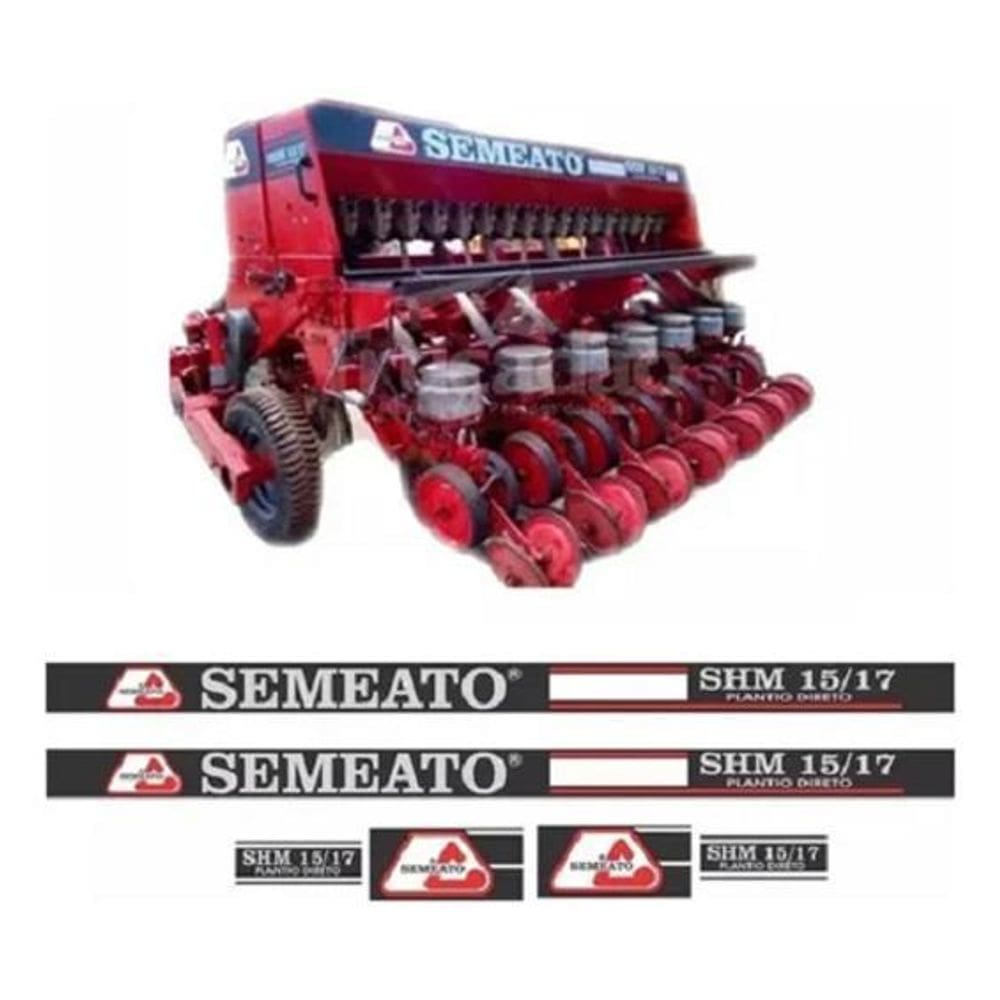 Kit Adesivo Compatível Com Semeadora Semeato Shm 15/17 Cor