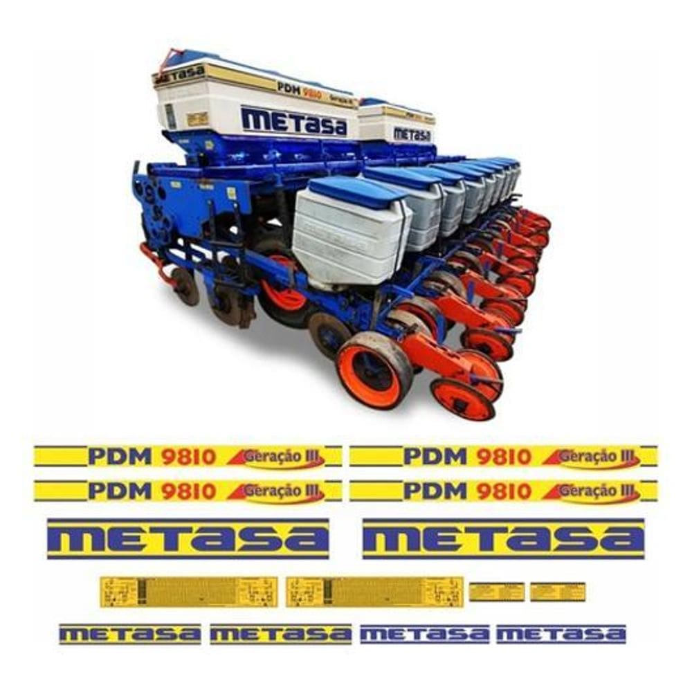 Adesivos Compatível Plantadeira Metasa Pdm 9810 Geração 3
