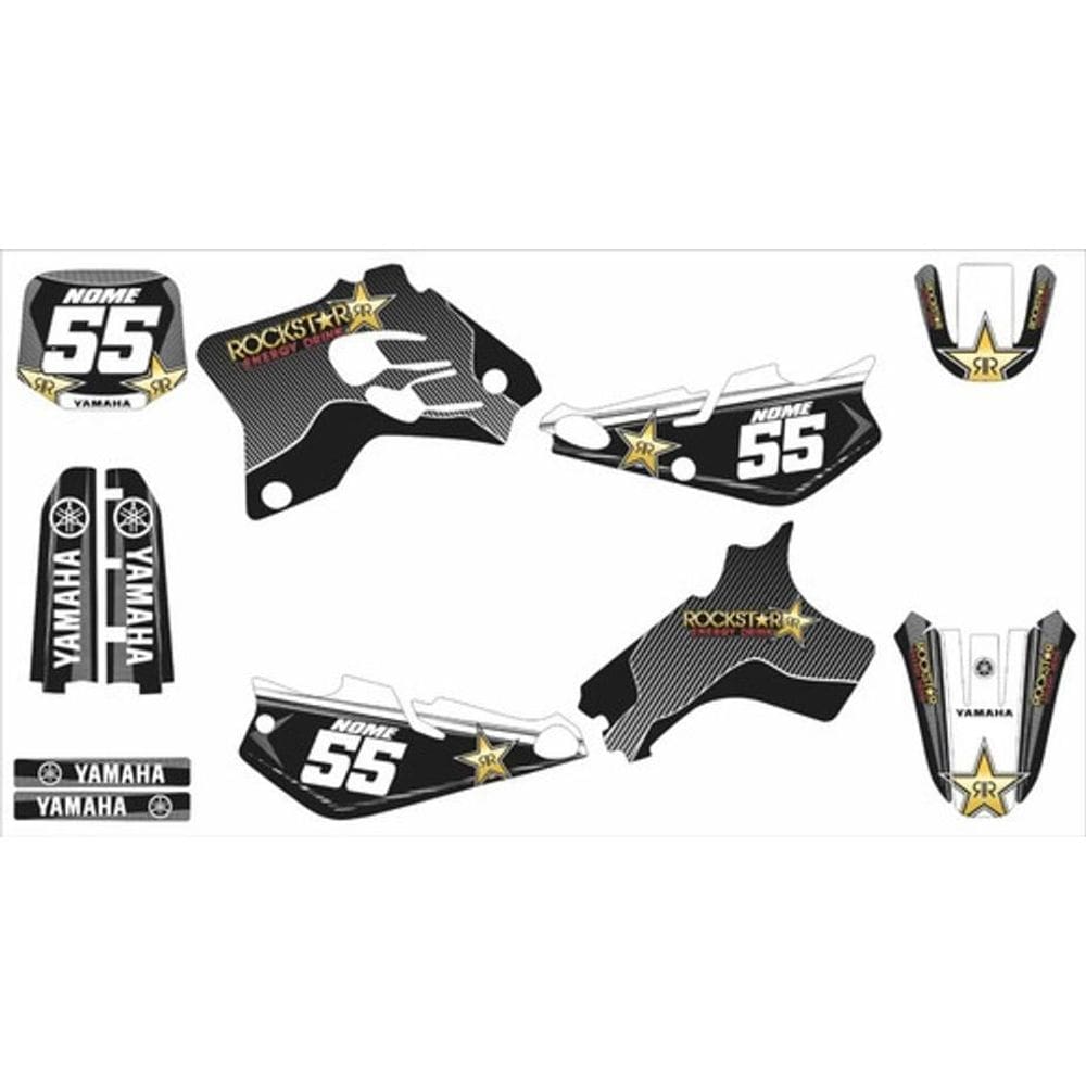 Kit Adesivo Moto Cross Trilha Yz 80 19932001 Preto Lm222