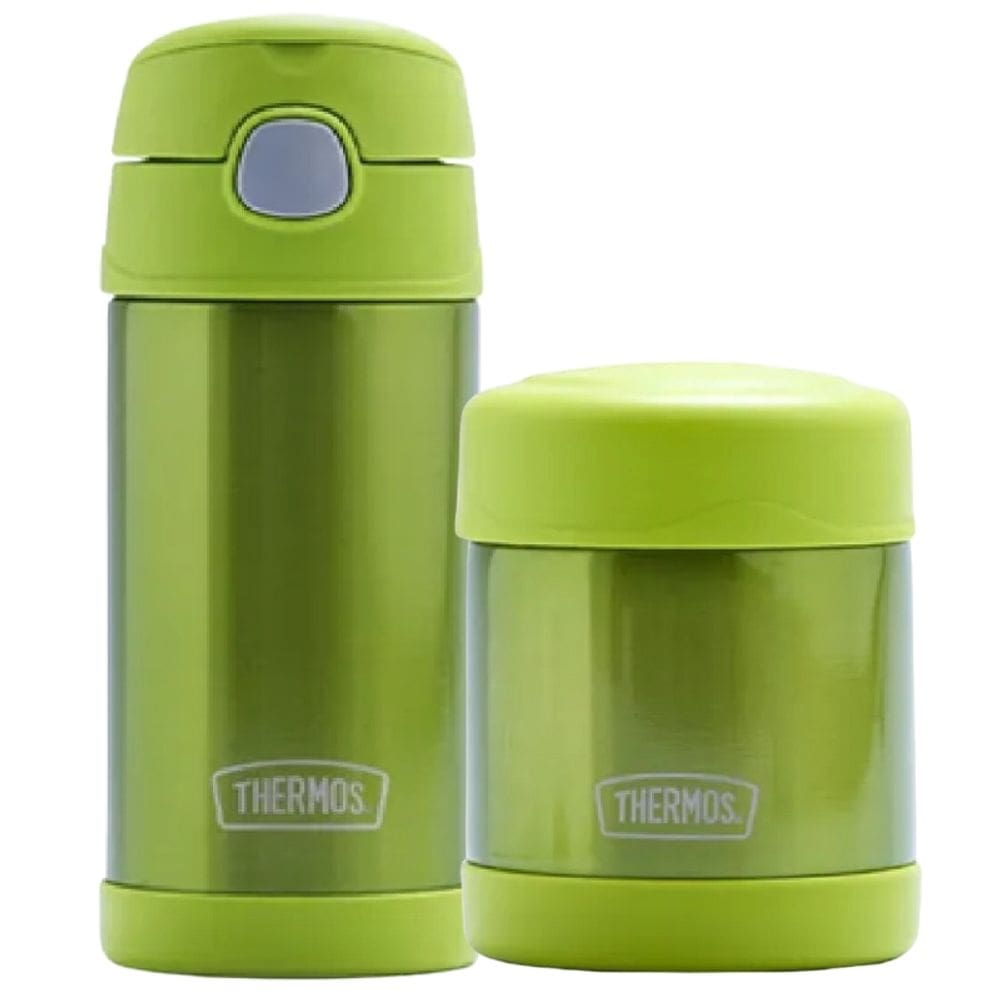Kit Pote E Garrafa Termica Thermos Funtainer Verde - Thermos