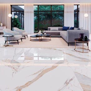Porcelanato Calacata Oro Lux 90x90cm Retificado Caixa com 2,40m²