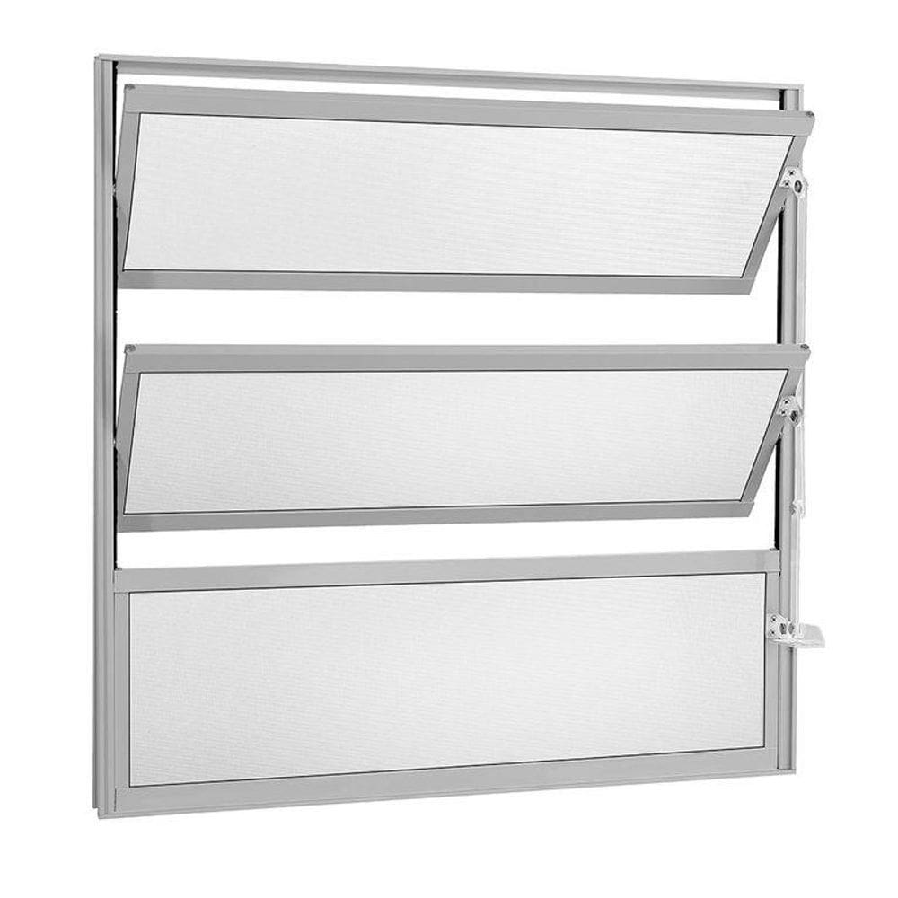 Janela Basculante 2 Basc Alumínio Branco 60x80x2,5cm Fortsul
