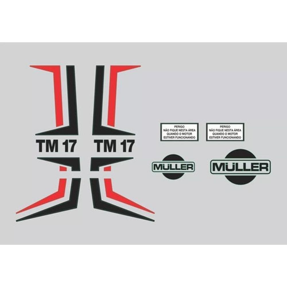 Kit Adesivos Compatível Com Trator Mller Tm17