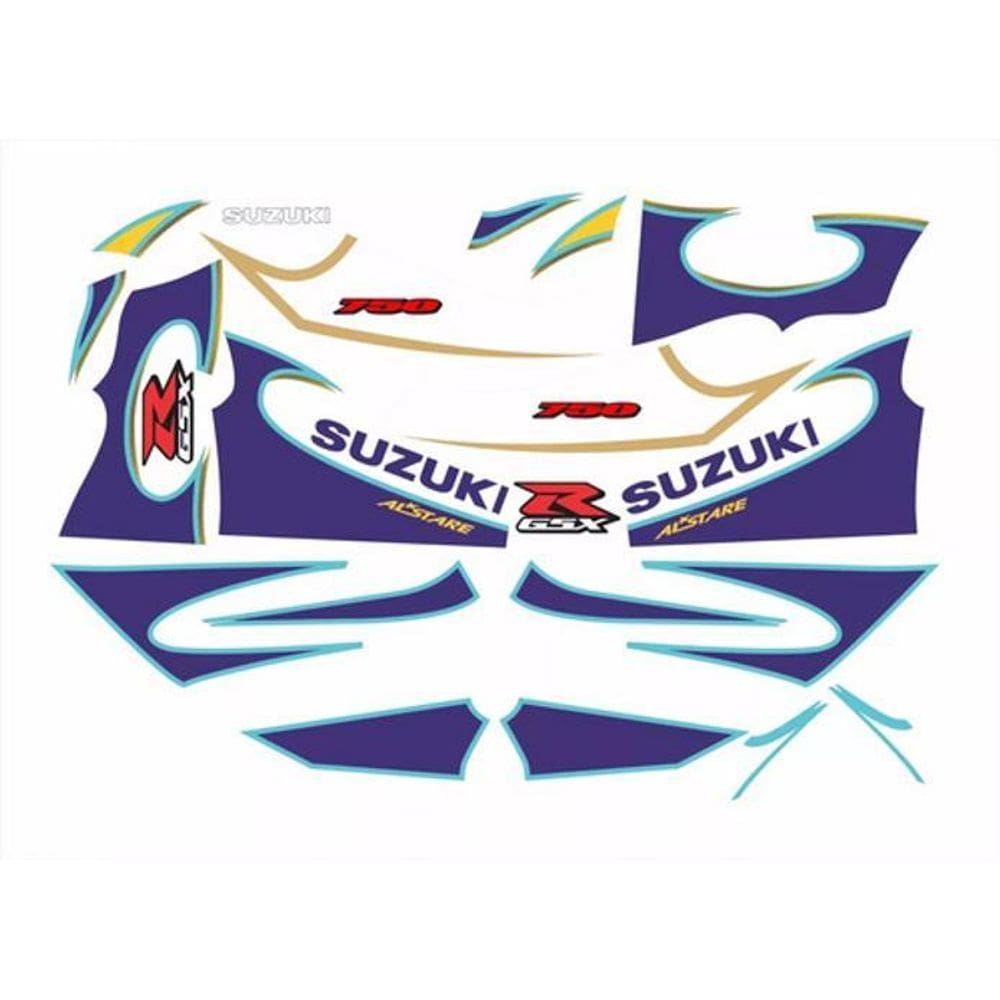 Kit Adesivos Decorativos Suzuki Gsxr 750 2000 Alstare Moto