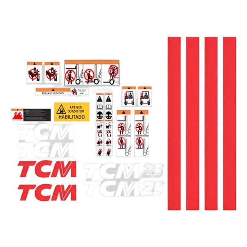 Kit Adesivos Tcm 25 Para Empilhadeira