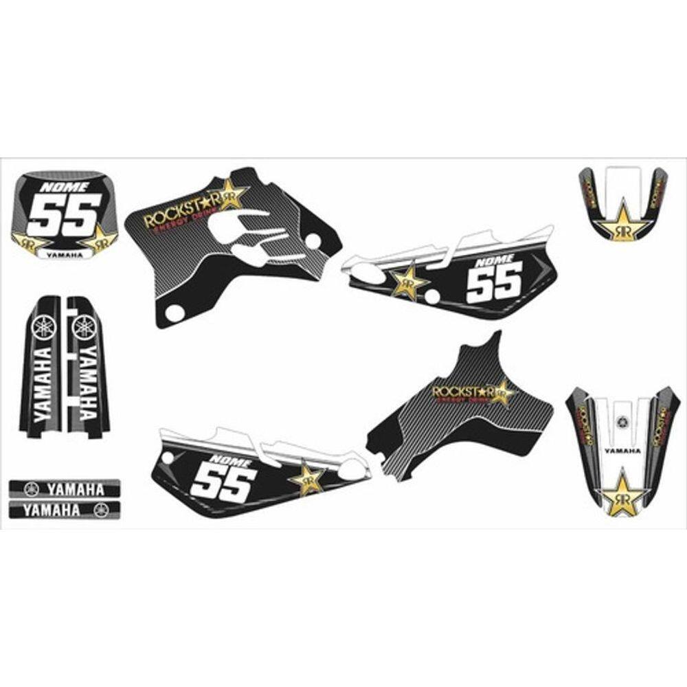 Kit Adesivo Moto Cross Trilha Yz 80 19932001 Preto Lm222