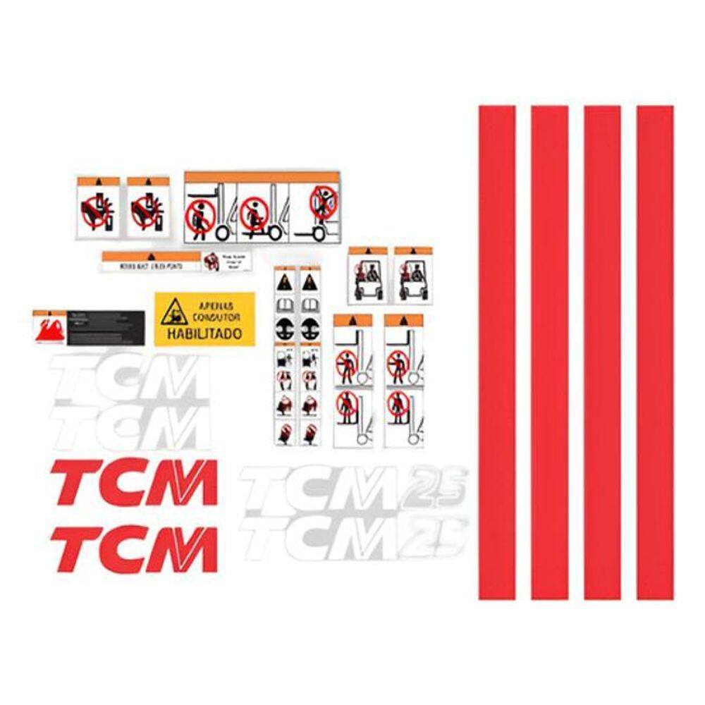 Kit Adesivos Tcm 25 Para Empilhadeira
