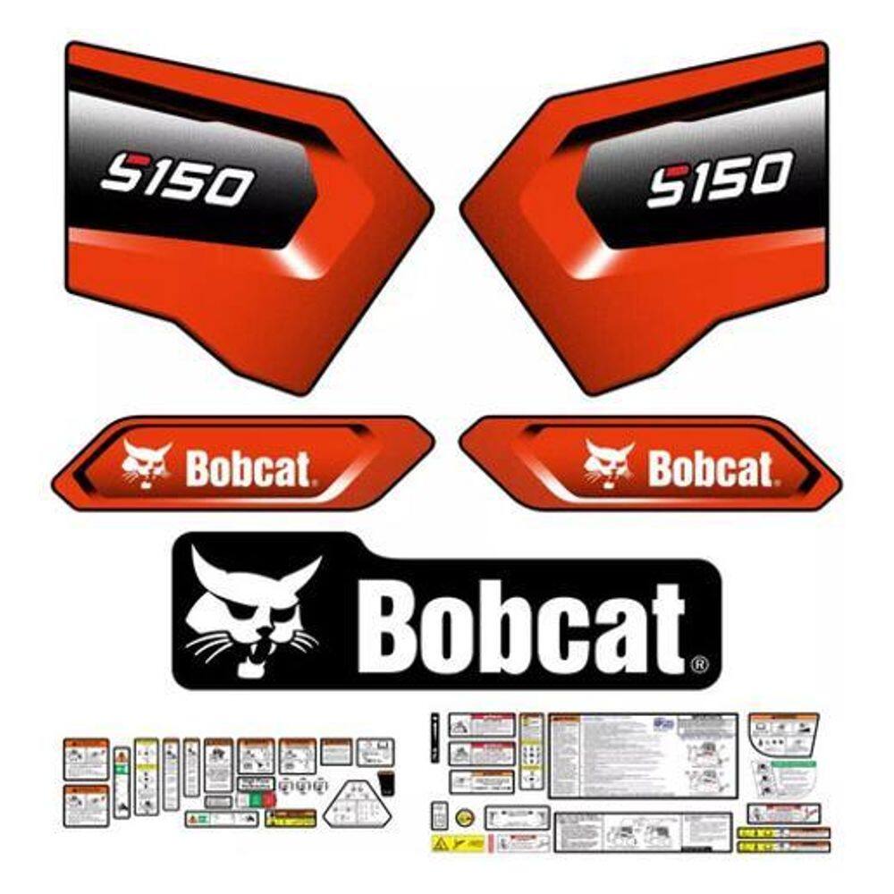 Adesivos Faixa Mini Carregadeira Bobcat S150 2020 Etiquetas