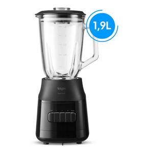 Liquidificador Elgin Titanium Black Jarra de vidro 900W Ultra Turbo 127V